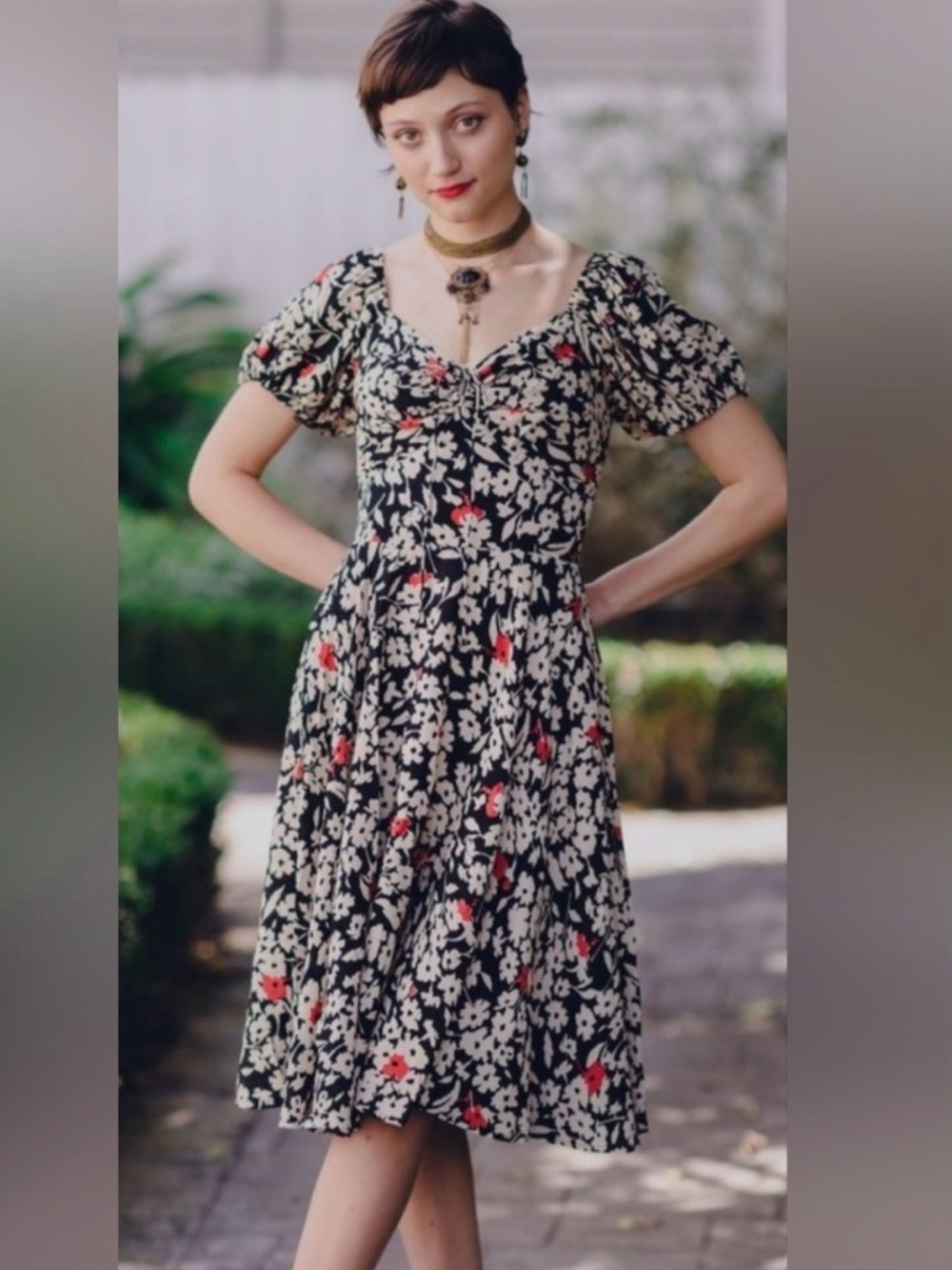 TRASHY DIVA 1934 Floral Puff Sleeve L’Amour